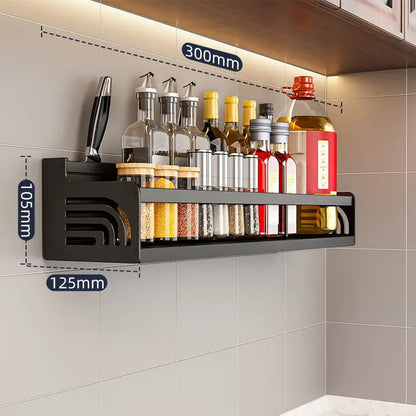 Organizador de cocina de doble capa DecorBites™ con estante para especias de pared