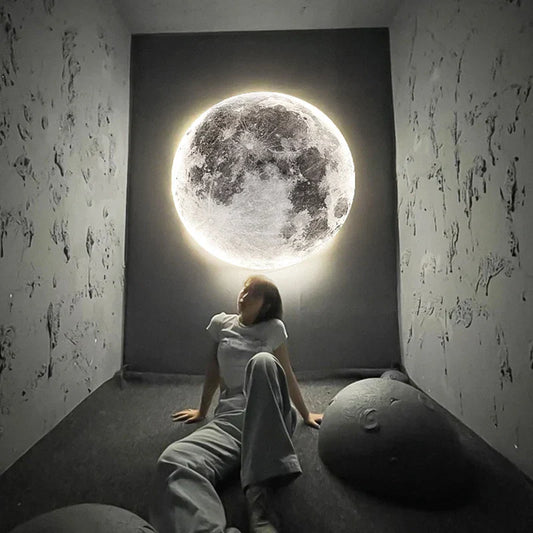 Lámpara de pared LED DecorBites™ Creative Moon Earth para espacios de vida modernos