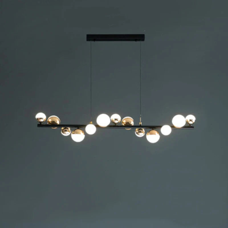 Decorbites™ Goldkugeln LED-Kronleuchter: Art-Deco-Rundbeleuchtung mit Acryl-Kugeln für die Raumdekoration
