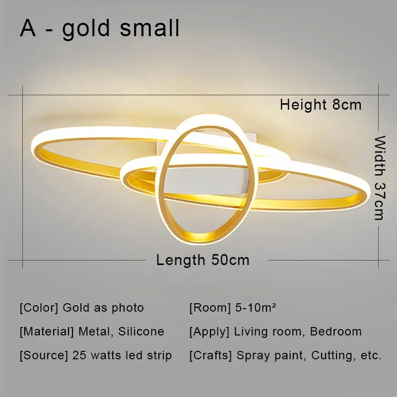 DecorBites™ Black LED Chandelier Ceiling Light Remote Control Fixture for Living Room, Bedroom & Kitchen