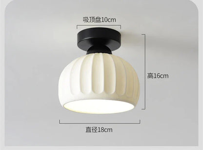 DecorBites™ Ceramic Glass Chandelier: Modern LED Ceiling Light for Living Room Aisle