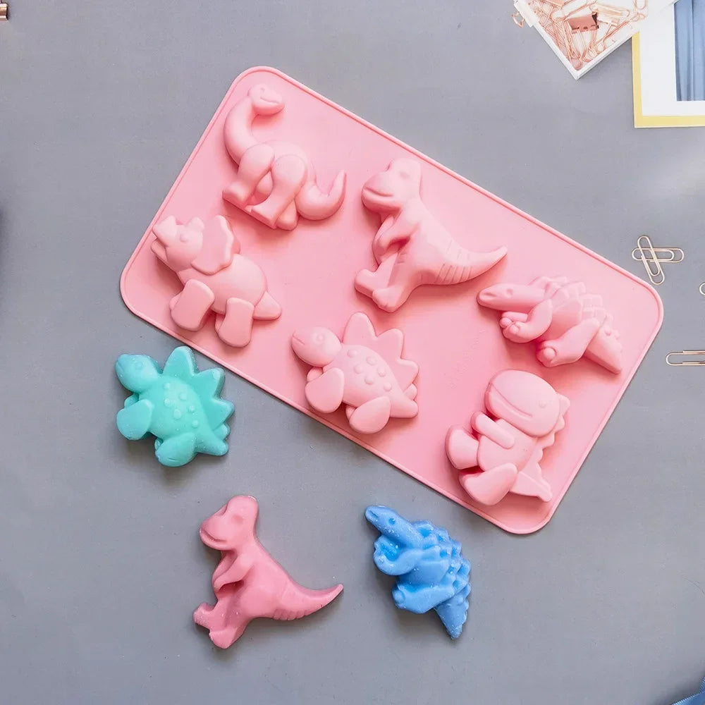 DecorBites™ Dino Silicone Cake Mold: Baking, Candy, Soap, Candle Making, Cupcake Decorating
