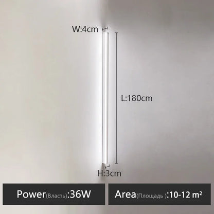 مصباح حائط لغرفة النوم من DecorBites™: شريط إضاءة نورديك، تصميم بسيط، خلفية سوداء، وحدات إنارة زخرفية