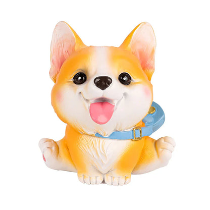 DecorBites™ Dog Figurine Miniatures Set - Husky Corgi Bulldog Puppy Statue Decor