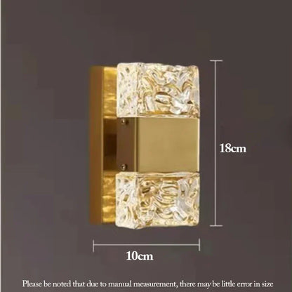 DecorBites™ Crystal LED Wall Sconces | Modern Corrugated Design for Living Room, Bedroom, Aisle