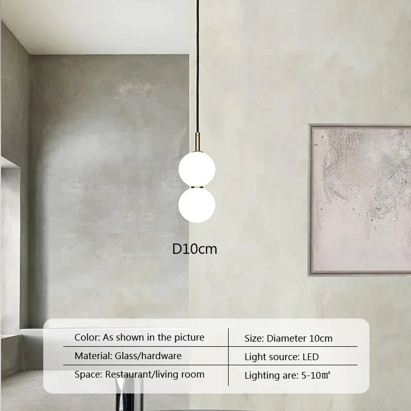 DecorBites™ Glass Ball Pendant Light for Duplex Stairwells, Living Room, Bedroom, and Staircase Decor