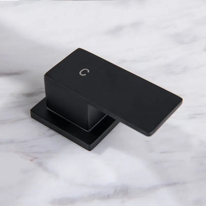 DecorBites™ Gold Black Waterfall Bathroom Basin Faucet 3 Hole Hot Cold Water Tap