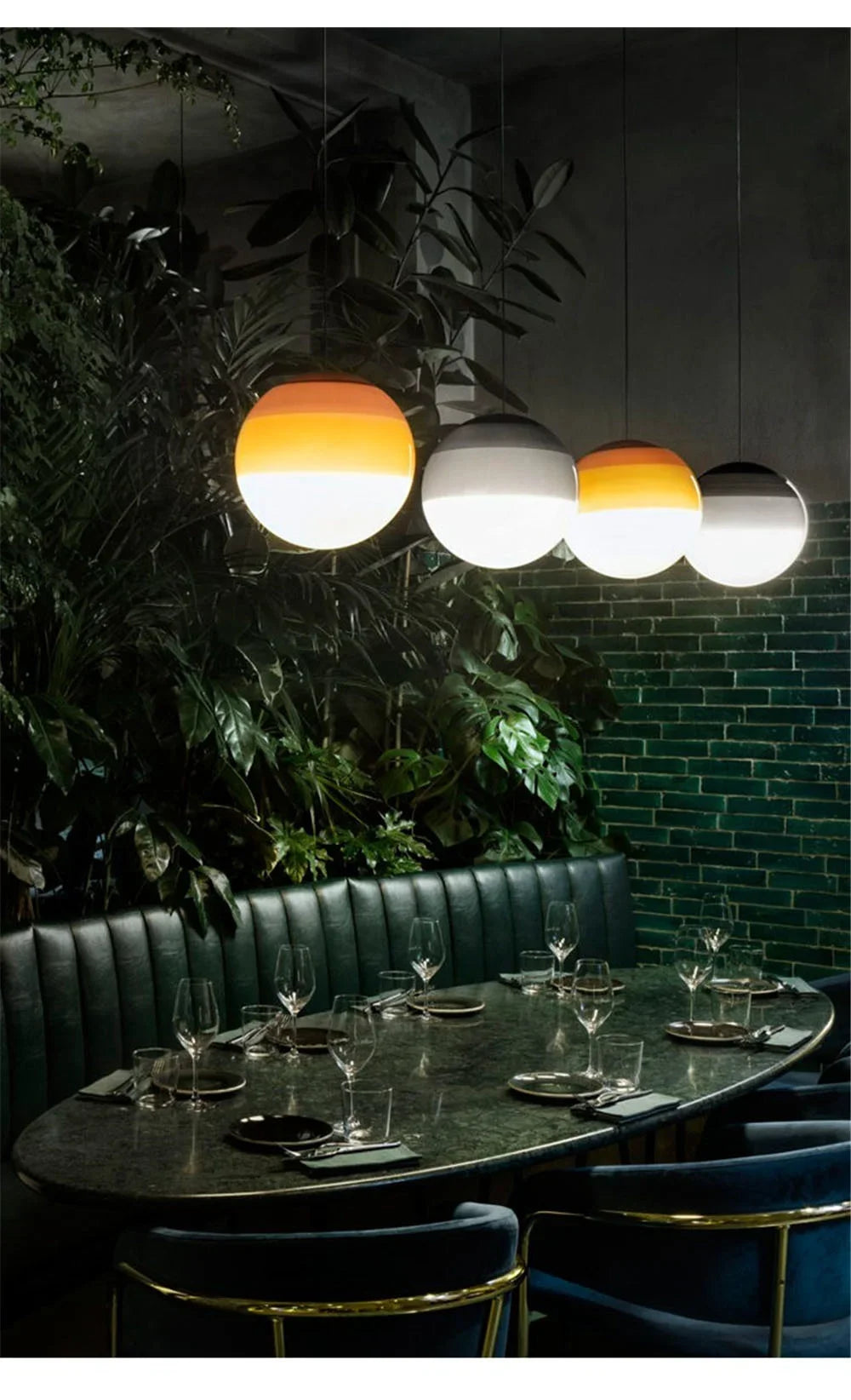Nordische Minimalistische Farbverlauf-Glas-Kuppel-Hängeleuchten Restaurant Café Kinderzimmer Schaufenster-Dekoration LED-Licht
