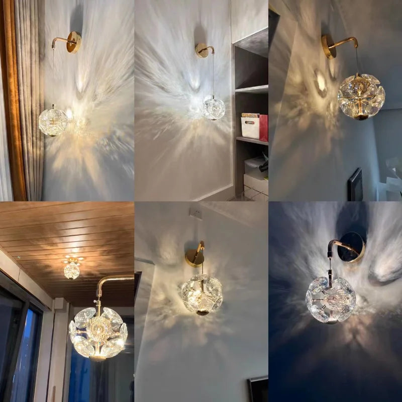 DecorBites™ Crystal Pendant Chandelier for Bedroom Bathroom Modern Decor