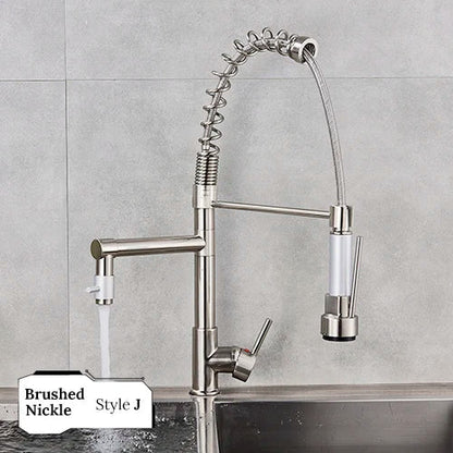 DecorBites™ Kitchen Faucet Pull Out Dual Spout Single Handle Mixer Tap 360 Rotation