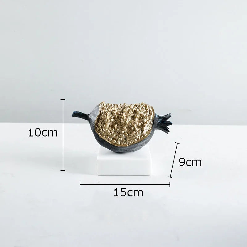 Decoración de escritorio DecorBites™ Escultura de granada dorada