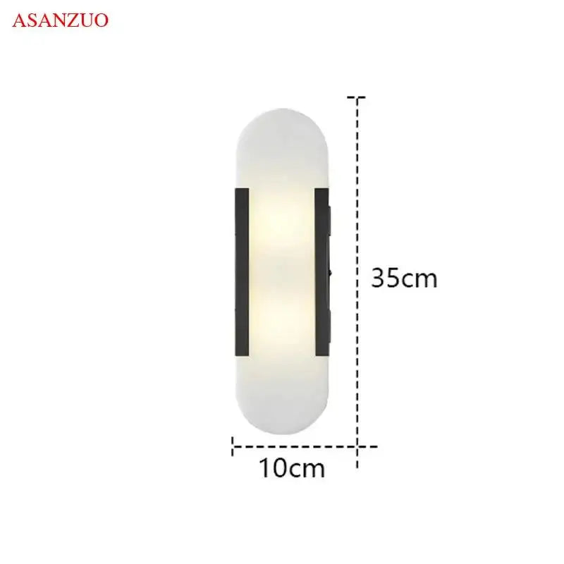 DecorBites™ Jade Stone Wall Sconce Light Fixtures for Bedroom Living Room Hotel Decor