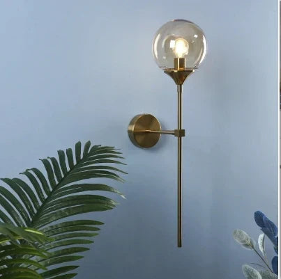 Lámpara de pared de vidrio dorado Decorbites™ LED para iluminación interior en cocina y baño