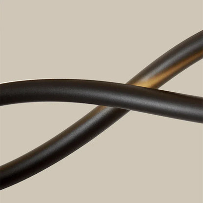 DecorBites™ Black Geometric LED Ring Chandelier for Elegant Spaces