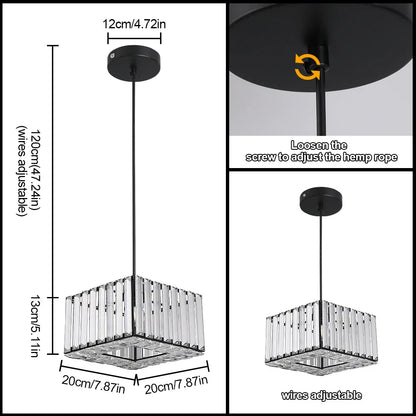 Lámpara colgante LED de cristal DecorBites™ para cocina, comedor y sala de estar