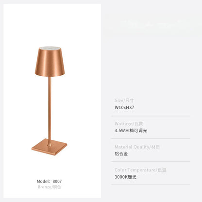 DecorBites™ LED Touch Table Lamp for Home, Office, or Hospitality with USB Charging