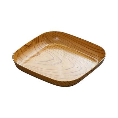 DecorBites™ Imitation Wood Snack Plate Dish Tray for Sushi Breakfast Dried Fruit