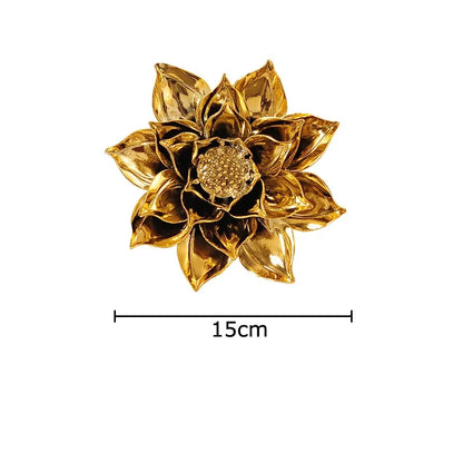 DecorBites™ Elegant Porcelain Peony Flower Wall Ornaments