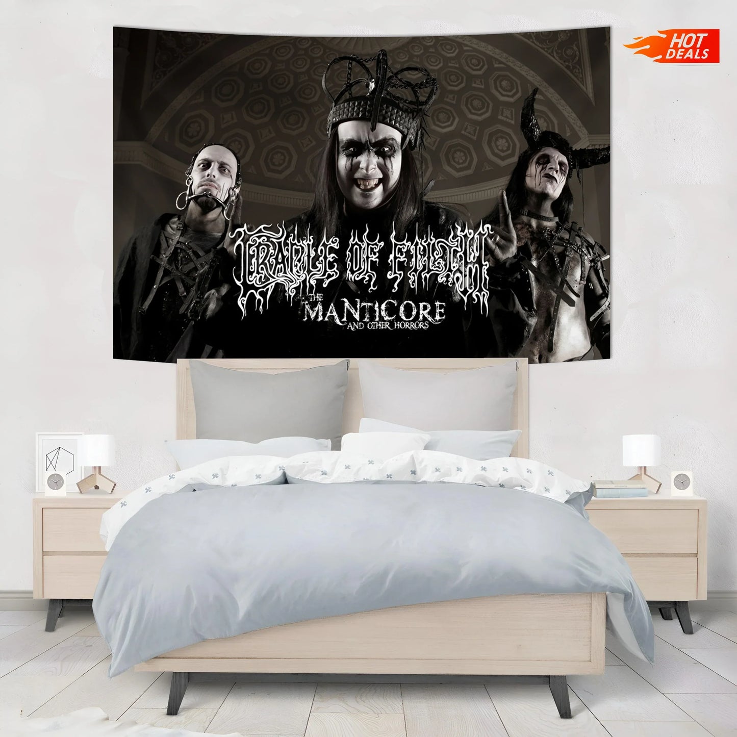 DecorBites™ Gothic Rock Band Tapestry for Bar or Basement Wall Decor