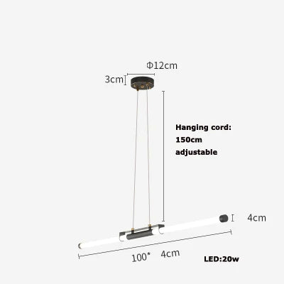 DecorBites™ LED Black Gold Designer Chandelier Lighting for Dinning Room