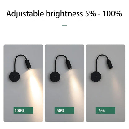 DecorBites™ Adjustable Angle Dimmable LED Spotlight Wall Lamp Night Light