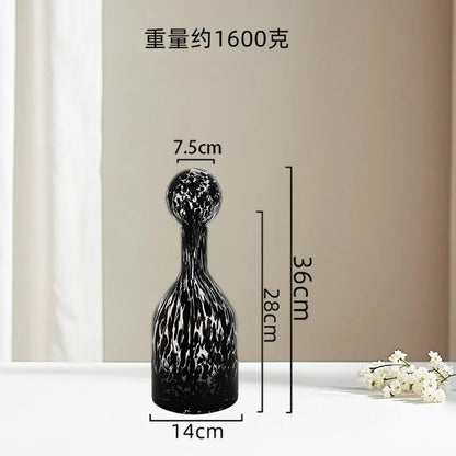 DecorBites™ Leopard Print Glass Vase: Stylish Terrarium & Home Decor Accessory