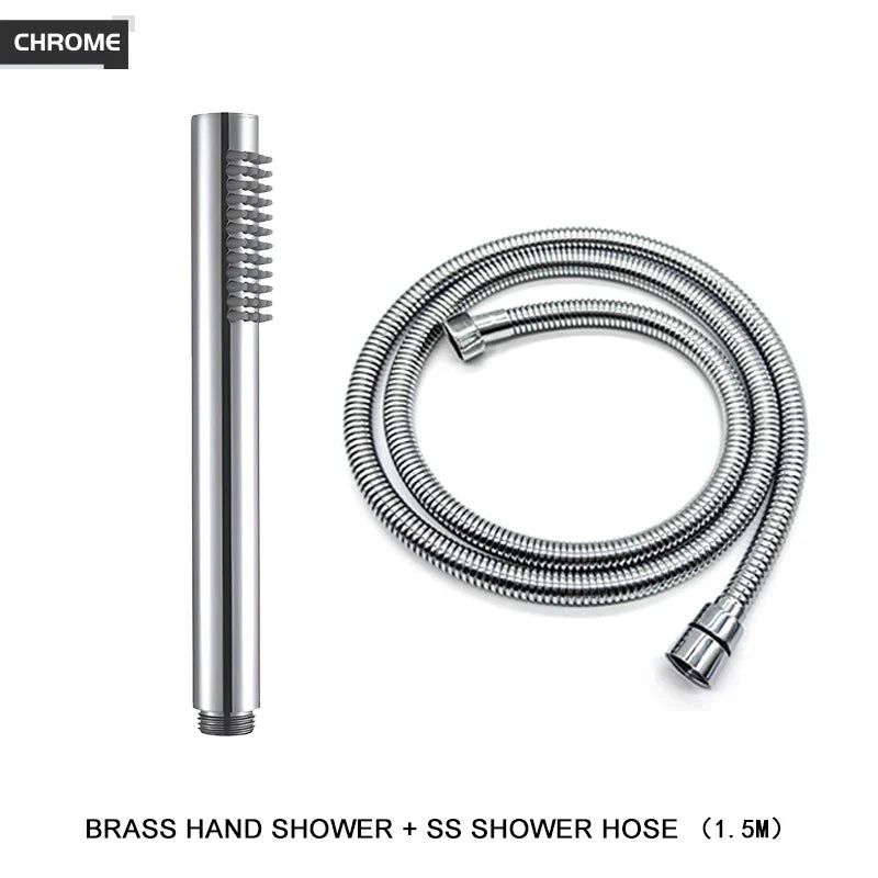 DecorBites™ Brass Handheld Shower Head in Brushed Golden Finish