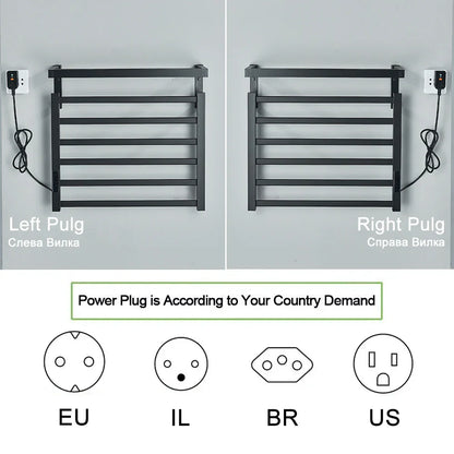 DecorBites™ Electric Towel Rack with Digital Display and Thermostatic Settings