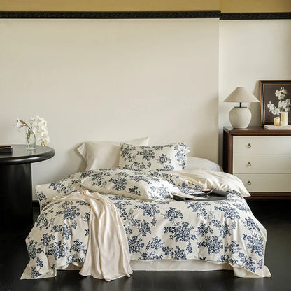 DecorBites™ 100S Egyptian Cotton Bedding Set Queen King Euro Size Sheets Duvet Pillowcase