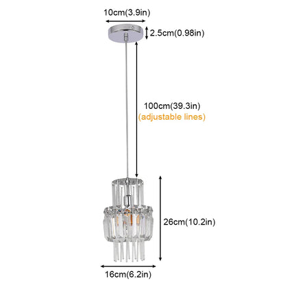 DecorBites™ Crystal Glass Ceiling Chandelier for Bright Home Hotel Decor