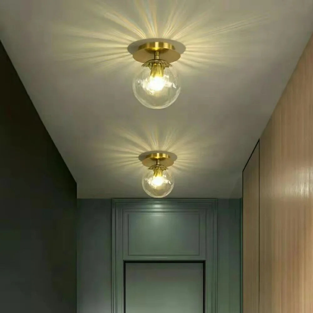 Decorbites™ Gold Ball Glas-Deckenleuchte: Moderne nordische Wohnzimmerleuchten für Loft-Dekoration