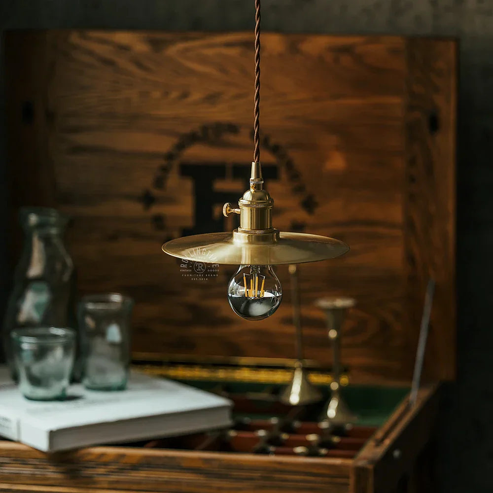 DecorBites™ Brass Chandelier: American Industrial Style for Bar, Cafe, Restaurant, Corridor Lighting