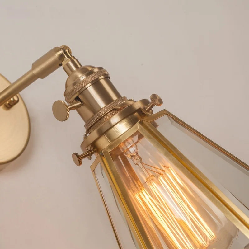 Decorbites™ Messing Glas LED Wandlampe Badezimmerspiegel Vintage Wandapplikation