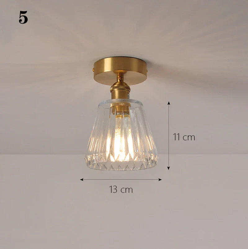 DecorBites™ Glass Shade Pendant Ceiling Lamp for Kitchen Aisle Bedroom LED Lights Fixtures