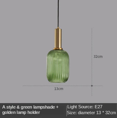 DecorBites™ Gray Glass LED Pendant Lights for Modern Nordic Home Decor