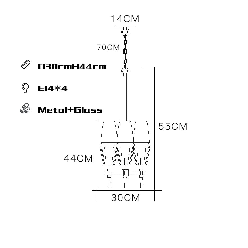 DecorBites™ Gold Lustre Glass Chandelier: Modern Luxury Pendant for Living, Dining, Bedroom