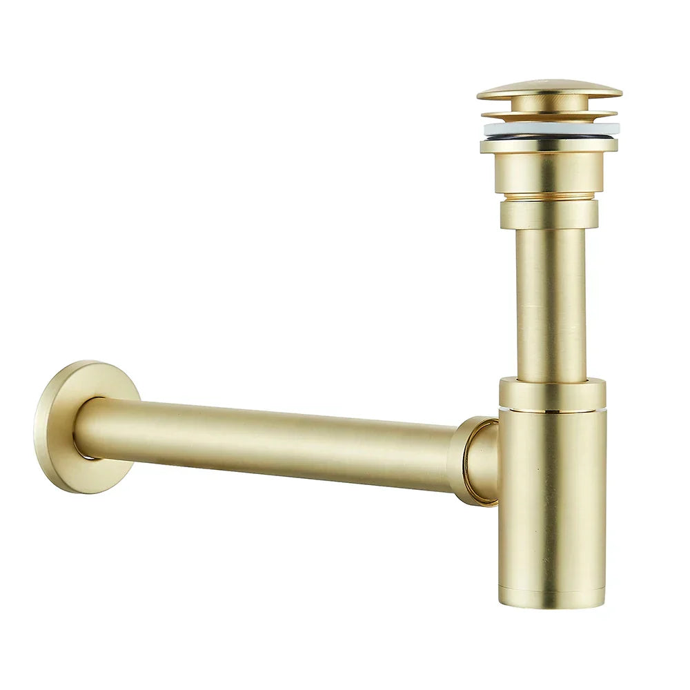 DecorBites™ Bathroom Basin Sink Tap Bottle Trap Drain Kit Waste Pop Drain Chrome/Black/Bronze