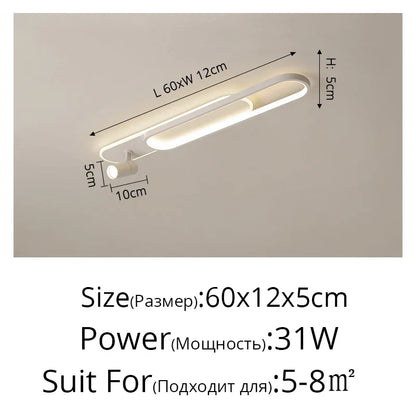 DecorBites™ Acrylic LED Chandelier with Spotlights, Black/Gold, Living Room Bedroom Lighting