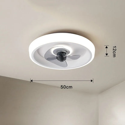 DecorBites™ 50CM Ceiling Fan Light with Invisible Blades, Silent Operation for Bedroom, Living Room