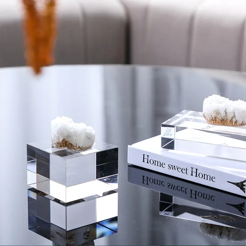 DecorBites™ Clear Crystal Coralline Ornaments for Home Decor