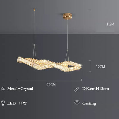 Lámparas colgantes LED de cristal DecorBites™ para una decoración de sala de estar de lujo
