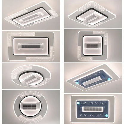 DecorBites™ LED Bladeless Ceiling Fan with Remote Control for Modern Living Room