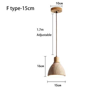 DecorBites™ Japanese Style Yellow Stone Pendant Lamp for Bedroom, Restaurant, and Bar