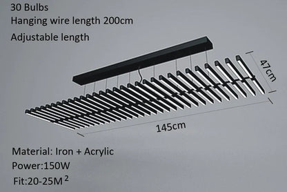 DecorBites™ LED Chandelier: Modern Art Pendant Lighting for Living Room, Dining Room, Office & Bar