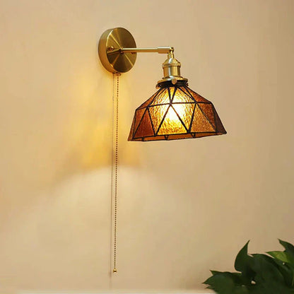 DecorBites™ Art Deco LED Wall Lamp with Pull Switch, Nordic Design, Glass Interior Wall Light