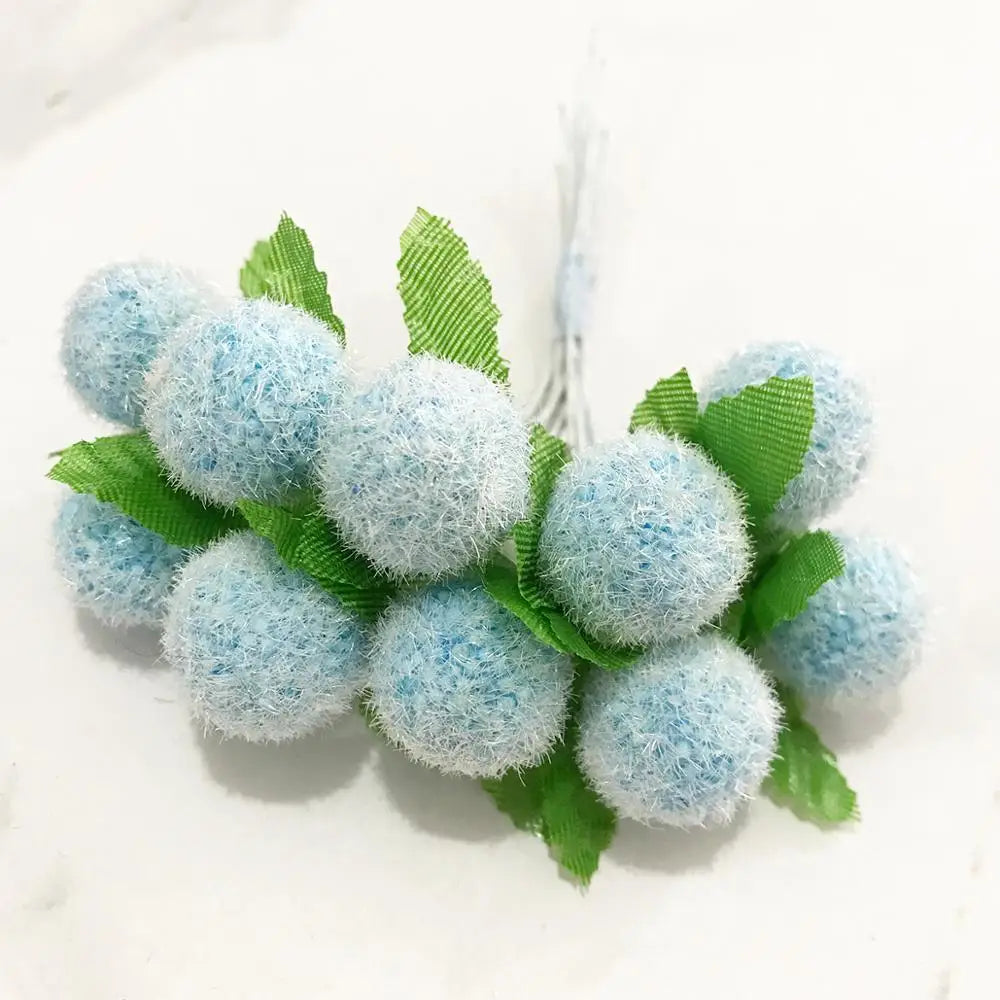 مجموعة DecorBites™ من زهور الكرز الزرقاء وزهور السداة لتزيين حفلات الزفاف في عيد الميلاد بنفسك