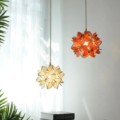 DecorBites™ Glass Copper LED Pendant & Luxury Hanging Light Fixture