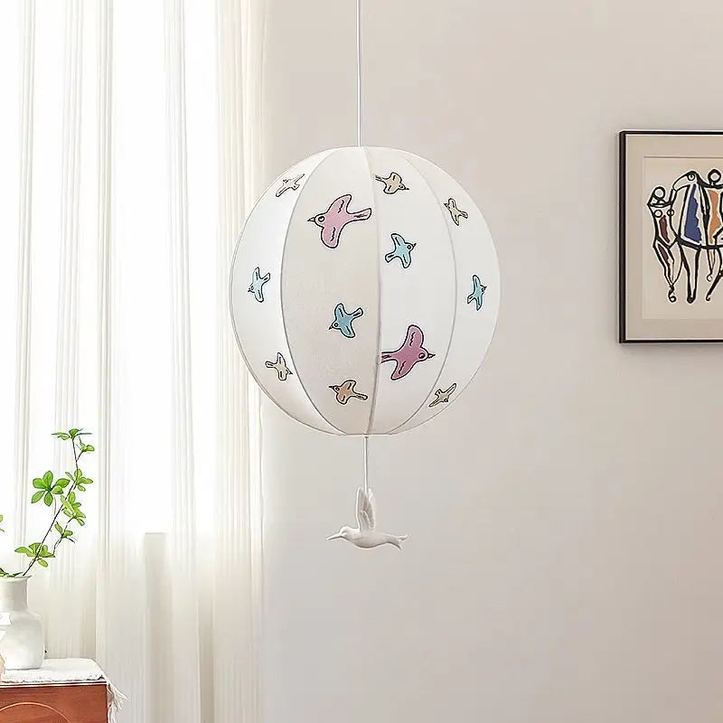 DecorBites™ Chinese Medieval Dove Embroidery Fabric Pendant Light - Creative Hanging Line Light