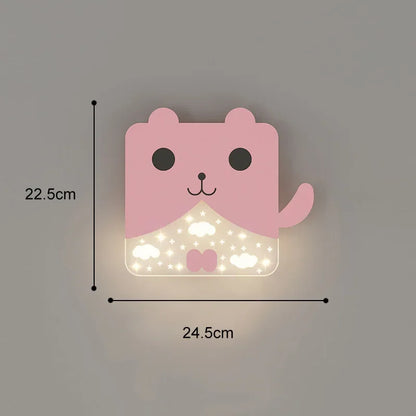 DecorBites™ Kids' Room Cartoon Wall Lamp: Cute LED Lighting for Bedroom, Aisle, Bedside