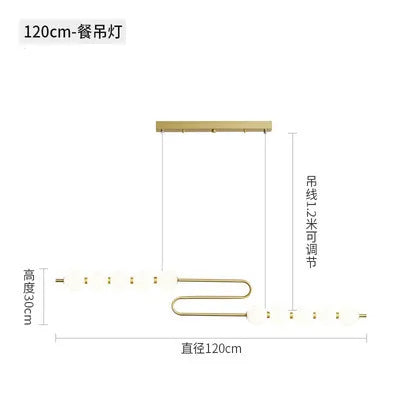 Decorbites™ Goldene Acryl-LED-Deckenleuchter für Wohnzimmer und Schlafzimmer als Pendelleuchte